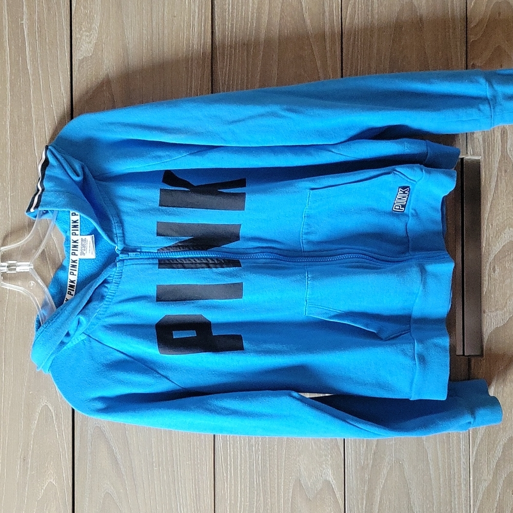 Bright blue zip hoodie